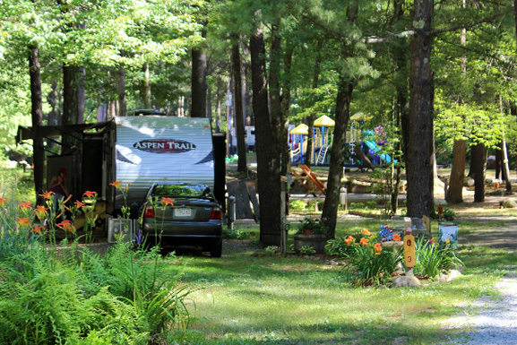 Landscaped Campsites at Partridge Hollow Camping Area
